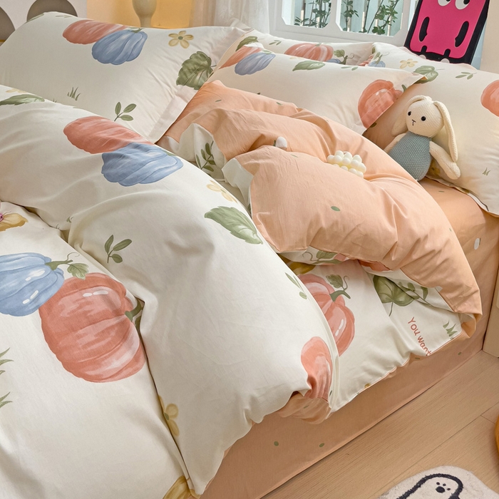 91家纺网 家纺一手货源 找家纺 依庭 2025春夏新款12868全棉纯棉印花卡通系列单被套 被套单件 浮云初梦