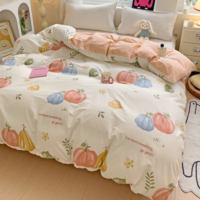 91家纺网 家纺一手货源 找家纺 依庭 2025春夏新款12868全棉纯棉印花卡通系列单被套 被套单件 浮云初梦