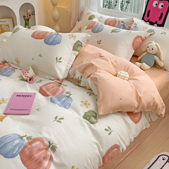 91家纺网 家纺一手货源 找家纺 依庭 2025春夏新款12868全棉纯棉印花卡通系列单被套 被套单件 浮云初梦