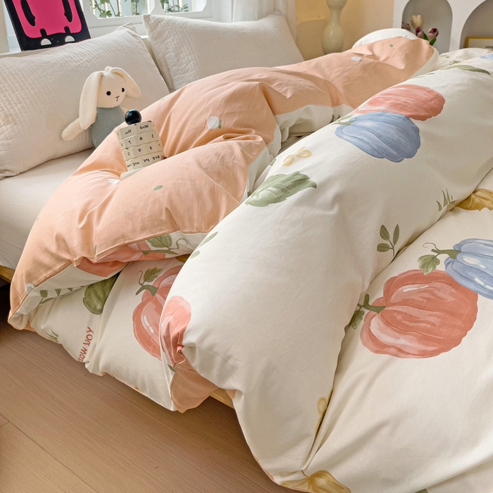 91家纺网 家纺一手货源 找家纺 依庭 2025春夏新款12868全棉纯棉印花卡通系列单被套 被套单件 浮云初梦