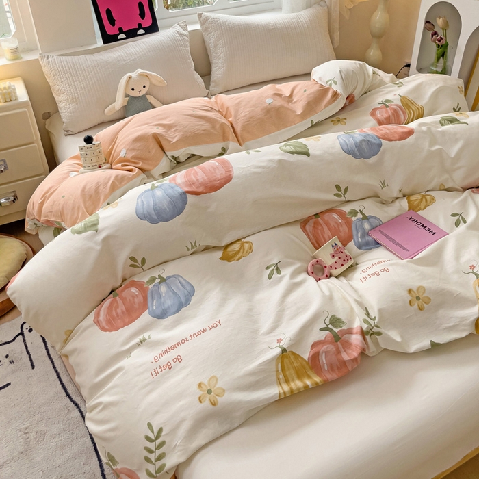 91家纺网 家纺一手货源 找家纺 依庭 2025春夏新款12868全棉纯棉印花卡通系列单被套 被套单件 浮云初梦