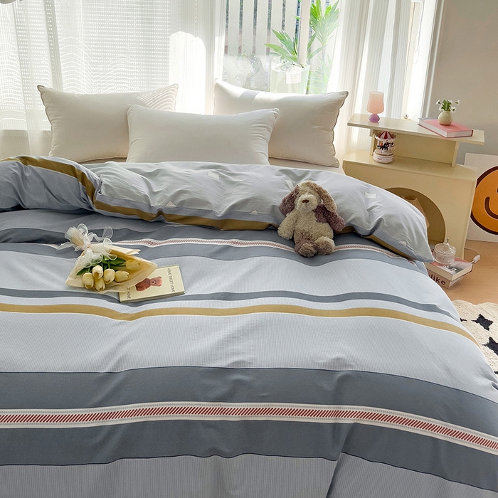 91家纺网 家纺一手货源 找家纺 依庭 2025春夏新款12868全棉纯棉印花卡通系列单被套 被套单件 浮云初梦