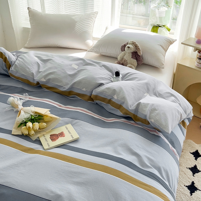 91家纺网 家纺一手货源 找家纺 依庭 2025春夏新款12868全棉纯棉印花卡通系列单被套 被套单件 浮云初梦