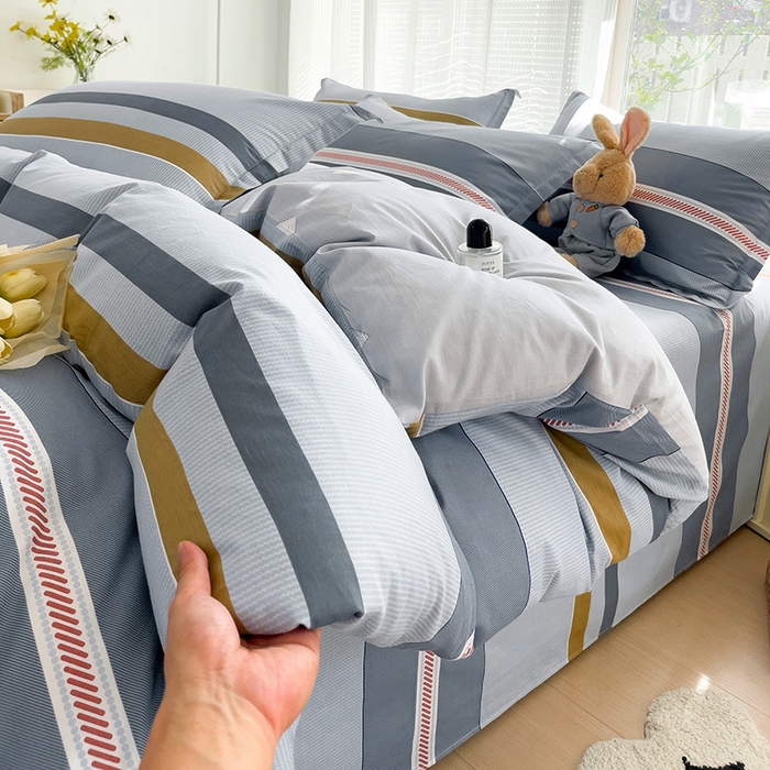 91家纺网 家纺一手货源 找家纺 依庭 2025春夏新款12868全棉纯棉印花卡通系列单被套 被套单件 浮云初梦