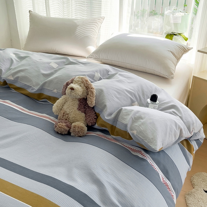 91家纺网 家纺一手货源 找家纺 依庭 2025春夏新款12868全棉纯棉印花卡通系列单被套 被套单件 浮云初梦