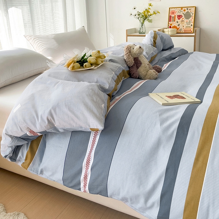 91家纺网 家纺一手货源 找家纺 依庭 2025春夏新款12868全棉纯棉印花卡通系列单被套 被套单件 浮云初梦