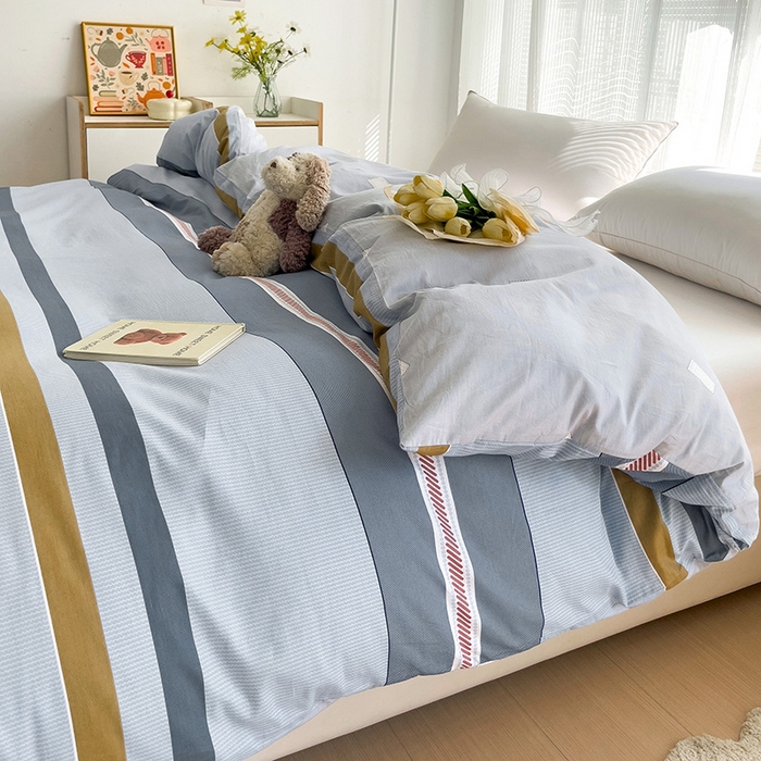 91家纺网 家纺一手货源 找家纺 依庭 2025春夏新款12868全棉纯棉印花卡通系列单被套 被套单件 浮云初梦