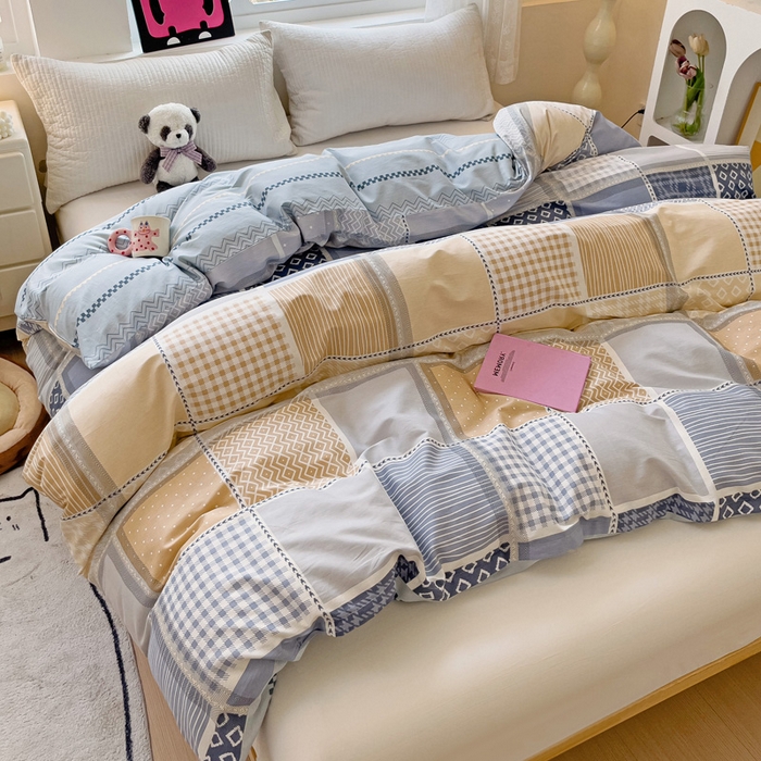 91家纺网 家纺一手货源 找家纺 依庭 2025春夏新款12868全棉纯棉印花卡通系列单被套 被套单件 浮云初梦