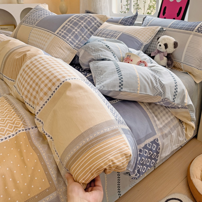 91家纺网 家纺一手货源 找家纺 依庭 2025春夏新款12868全棉纯棉印花卡通系列单被套 被套单件 浮云初梦