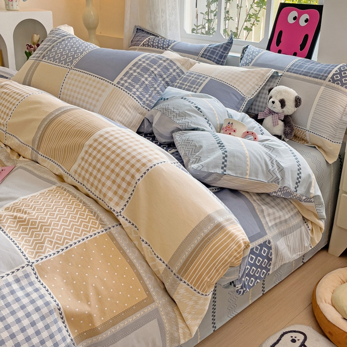 91家纺网 家纺一手货源 找家纺 依庭 2025春夏新款12868全棉纯棉印花卡通系列单被套 被套单件 浮云初梦