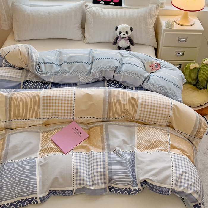 91家纺网 家纺一手货源 找家纺 依庭 2025春夏新款12868全棉纯棉印花卡通系列单被套 被套单件 浮云初梦