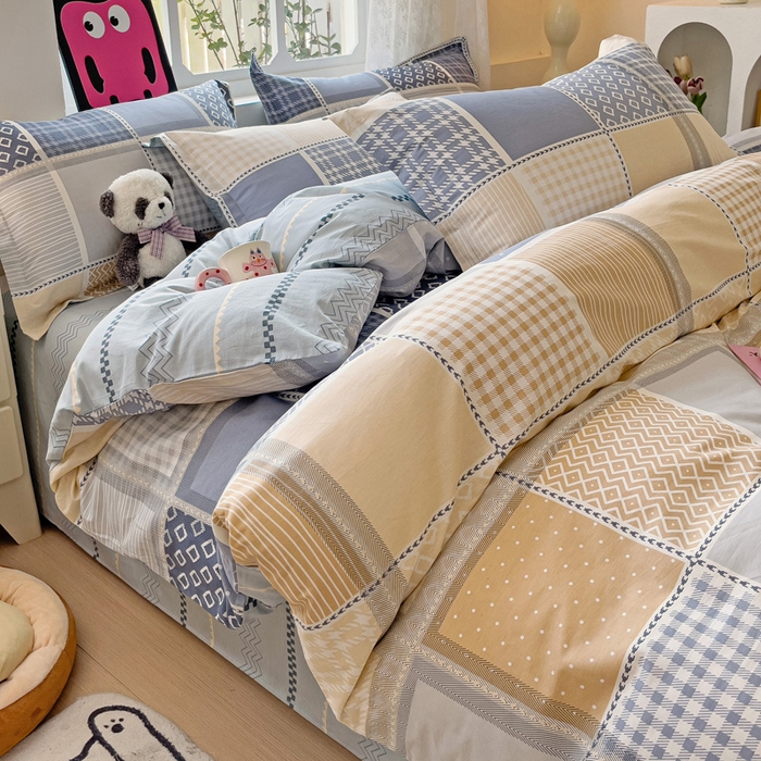 91家纺网 家纺一手货源 找家纺 依庭 2025春夏新款12868全棉纯棉印花卡通系列单被套 被套单件 浮云初梦