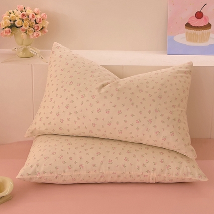 91家纺网 家纺一手货源 找家纺 （总）DoDo 兜兜 2025新款全棉纯棉小温暖双层纱系列单枕套【可定做尺寸】