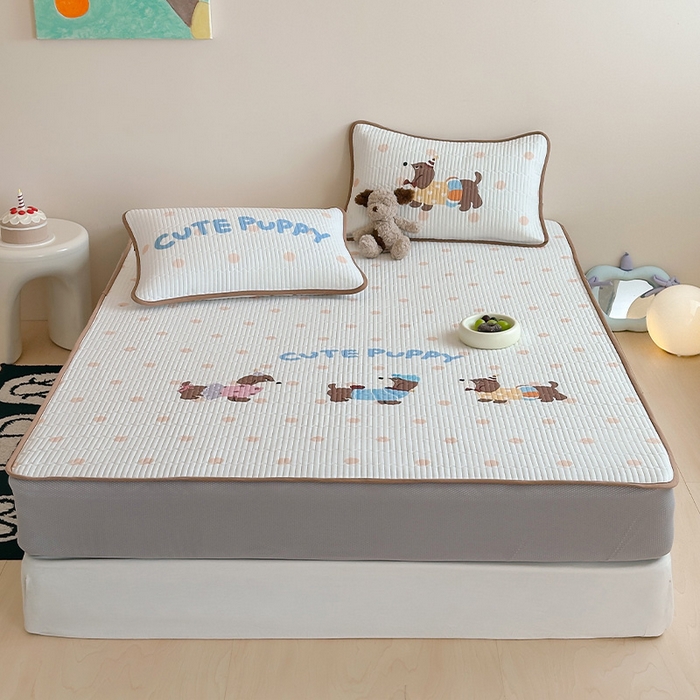 91家纺网 家纺一手货源 找家纺 （总）RYB红黄兰 2025新款ins设计师原创大版小清新超萌卡通冰皮夹棉软凉席