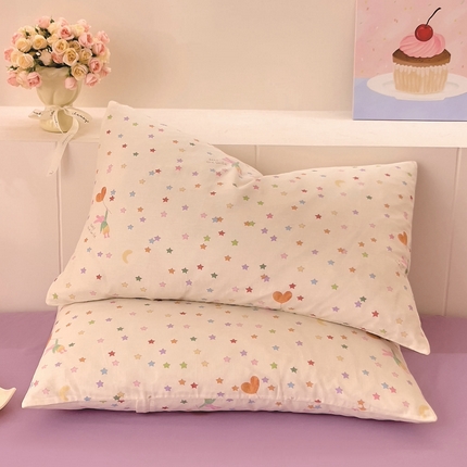 DoDo 兜兜 2025新款全棉纯棉小温暖双层纱系列单枕套【可定做尺寸】 缤纷小兔