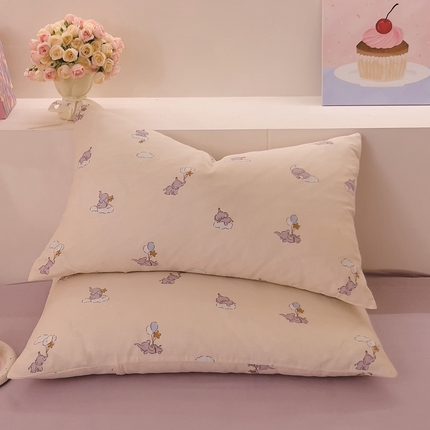 DoDo 兜兜 2025新款全棉纯棉小温暖双层纱系列单枕套【可定做尺寸】 气球小象