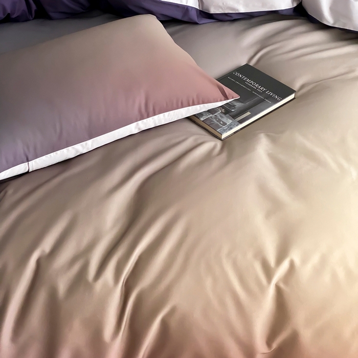 91家纺网 家纺一手货源 找家纺 （总）赫帛 2025新款50s缎纹数码印花长绒棉四件套-暮光之城（风格二）