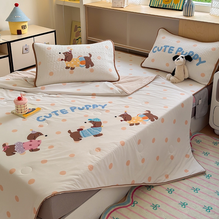 91家纺网 家纺一手货源 找家纺 （总）RYB红黄兰 2025新款A类INS原创大版卡通冰皮锦氨超凉感夏被夏凉被空调被