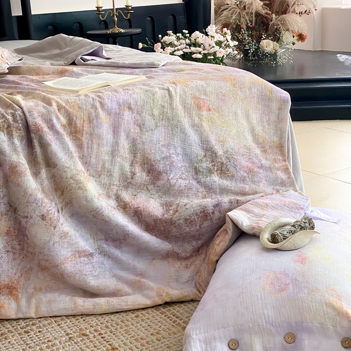 91家纺网 家纺一手货源 找家纺 （总）赫帛 2025新款60支全棉双层纱夏被-暮霭琉璃