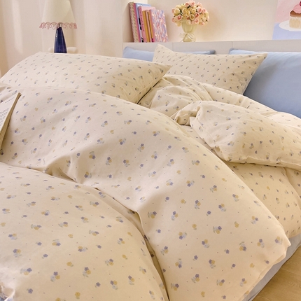 DoDo 兜兜 2025新款全棉纯棉小温暖双层纱四件套【可定做尺寸】 柚香