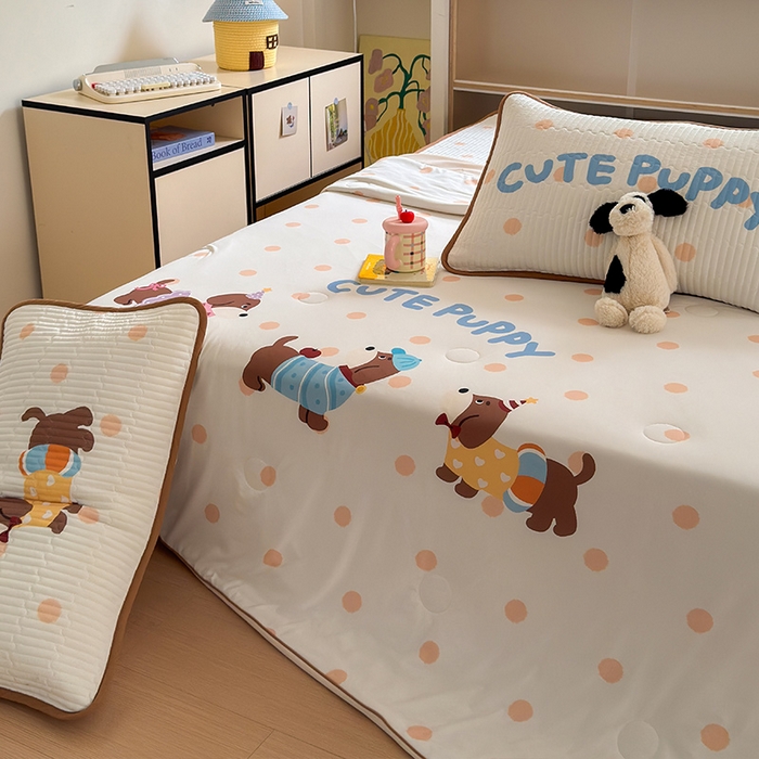 91家纺网 家纺一手货源 找家纺 （总）RYB红黄兰 2025新款A类INS原创大版卡通冰皮锦氨超凉感夏被夏凉被空调被