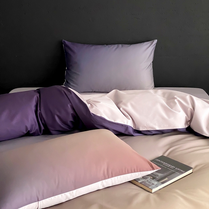 91家纺网 家纺一手货源 找家纺 （总）赫帛 2025新款50s缎纹数码印花长绒棉四件套-暮光之城（风格二）