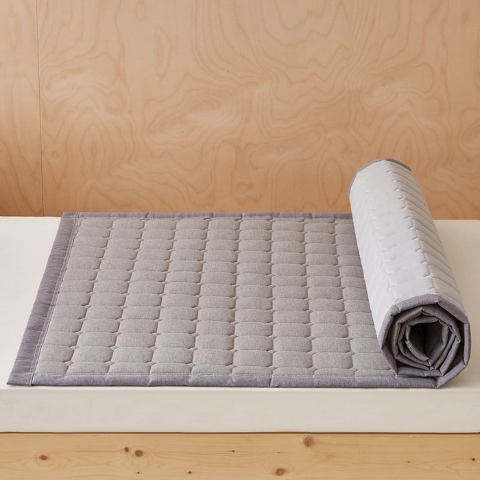 91家纺网 家纺一手货源 找家纺 暖季家纺 2025新款A类水洗棉学生絮叠床护垫 絮叠床护垫-灰