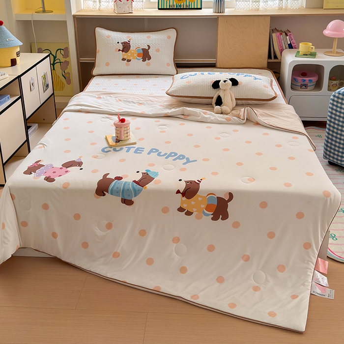 91家纺网 家纺一手货源 找家纺 （总）RYB红黄兰 2025新款A类INS原创大版卡通冰皮锦氨超凉感夏被夏凉被空调被