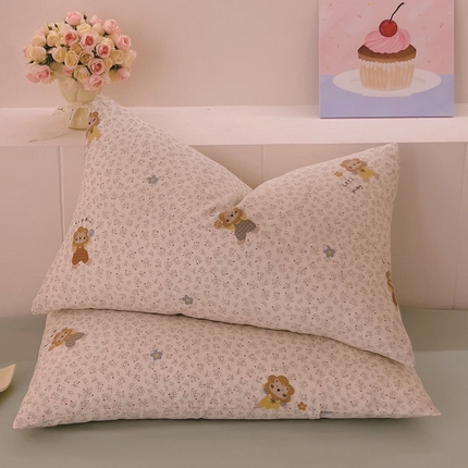 91家纺网 家纺一手货源 找家纺 （总）DoDo 兜兜 2025新款全棉纯棉小温暖双层纱系列单枕套【可定做尺寸】