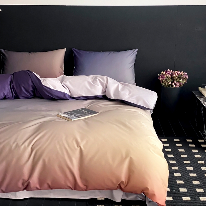 91家纺网 家纺一手货源 找家纺 （总）赫帛 2025新款50s缎纹数码印花长绒棉四件套-暮光之城（风格二）