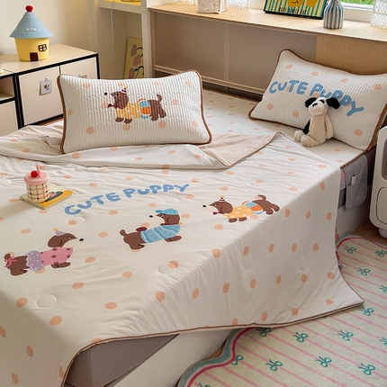 91家纺网 家纺一手货源 找家纺 （总）RYB红黄兰 2025新款A类INS原创大版卡通冰皮锦氨超凉感夏被夏凉被空调被