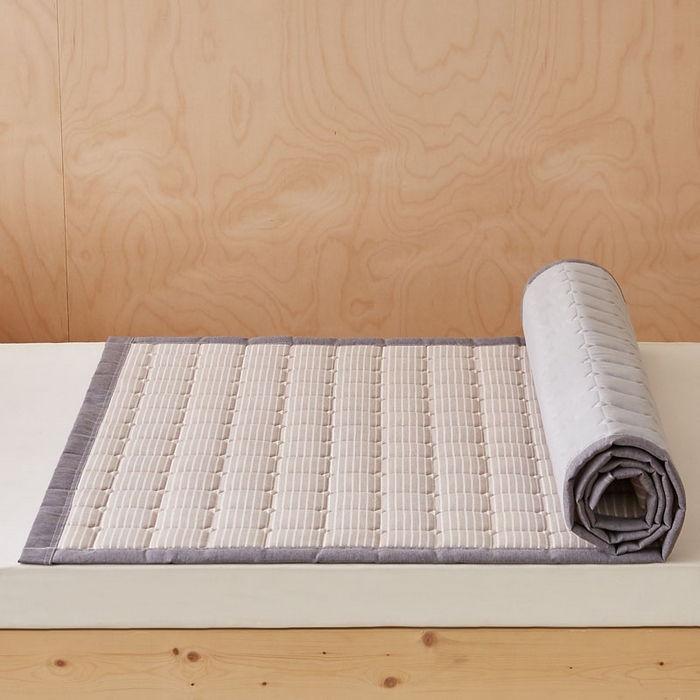 91家纺网 家纺一手货源 找家纺 暖季家纺 2025新款A类水洗棉学生絮叠床护垫 絮叠床护垫-咖细条