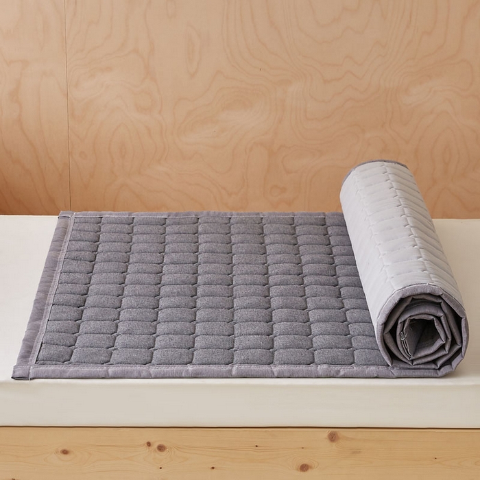 91家纺网 家纺一手货源 找家纺 暖季家纺 2025新款A类水洗棉学生絮叠床护垫 絮叠床护垫-深灰