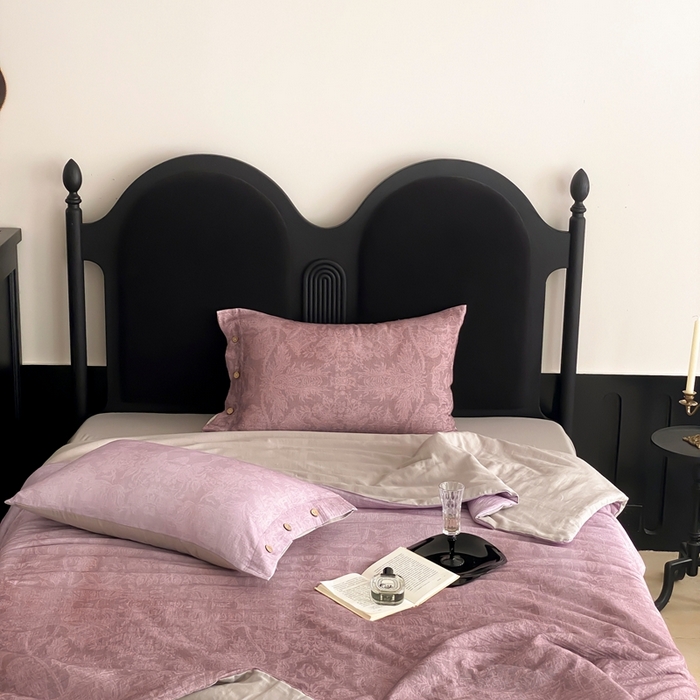 91家纺网 家纺一手货源 找家纺 （总）赫帛 2025新款60支全棉双层纱夏被-鸢尾织物