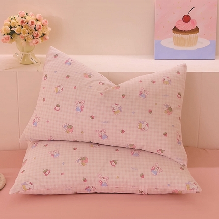 91家纺网 家纺一手货源 找家纺 （总）DoDo 兜兜 2025新款全棉纯棉小温暖双层纱系列单枕套【可定做尺寸】