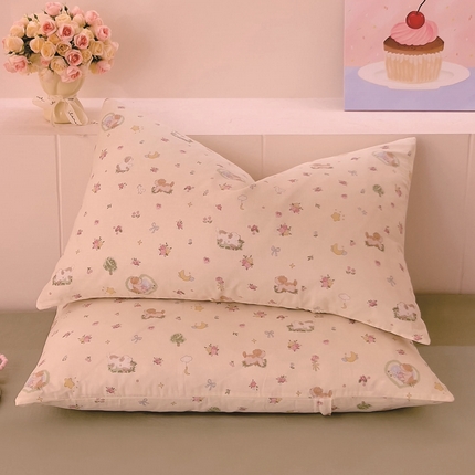 91家纺网 家纺一手货源 找家纺 （总）DoDo 兜兜 2025新款全棉纯棉小温暖双层纱系列单枕套【可定做尺寸】