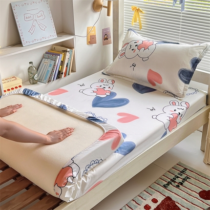 91家纺网 家纺一手货源 找家纺 （总）学生季 爆款90*200床笠单件学生宿舍床垫套外贸供货可定制2025新款