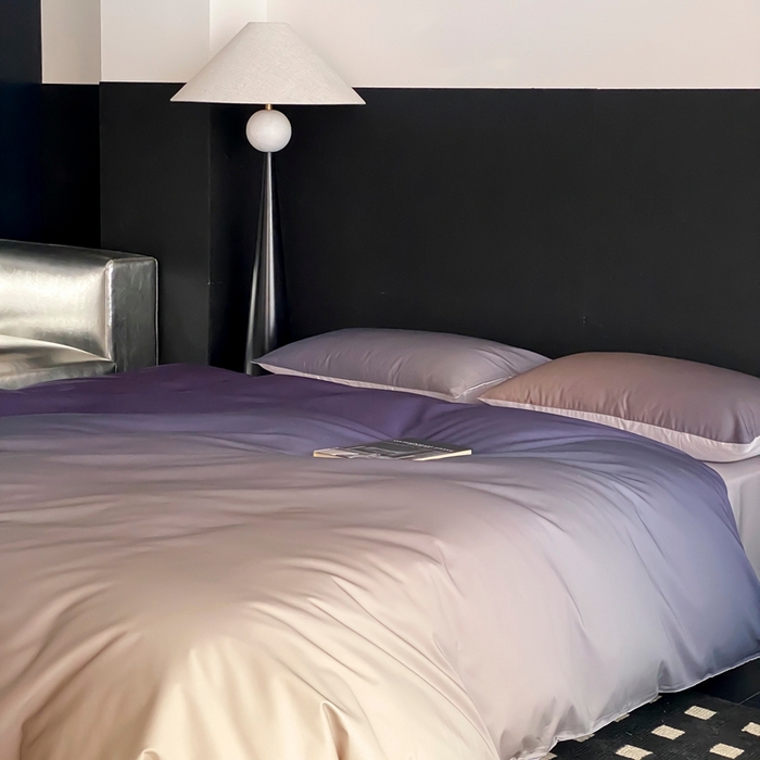 91家纺网 家纺一手货源 找家纺 （总）赫帛 2025新款50s缎纹数码印花长绒棉四件套-暮光之城（风格二）