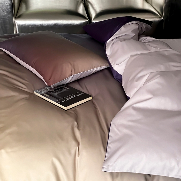 91家纺网 家纺一手货源 找家纺 （总）赫帛 2025新款50s缎纹数码印花长绒棉四件套-暮光之城（风格二）