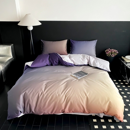 91家纺网 家纺一手货源 找家纺 （总）赫帛 2025新款50s缎纹数码印花长绒棉四件套-暮光之城（风格二）