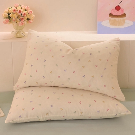DoDo 兜兜 2025新款全棉纯棉小温暖双层纱系列单枕套【可定做尺寸】 五彩樱桃