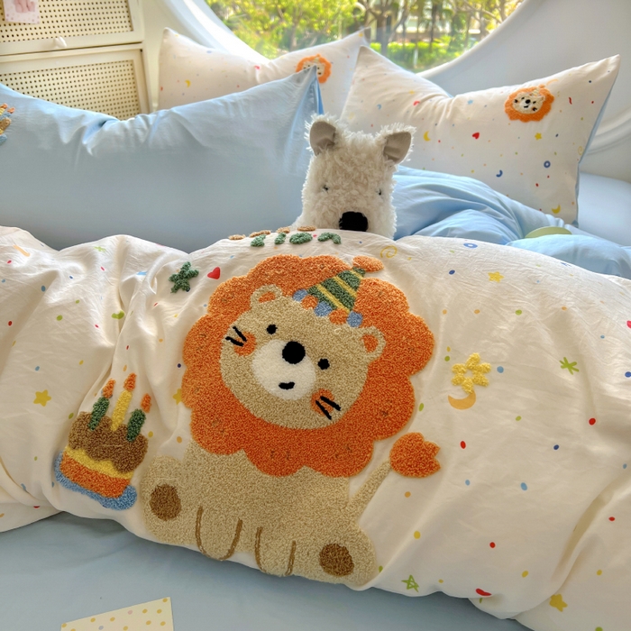 91家纺网 家纺一手货源 找家纺 （总）百寐 2025新款亲肤柔软水洗棉卡通可爱学生季宿舍床三四件套非全棉毛巾绣