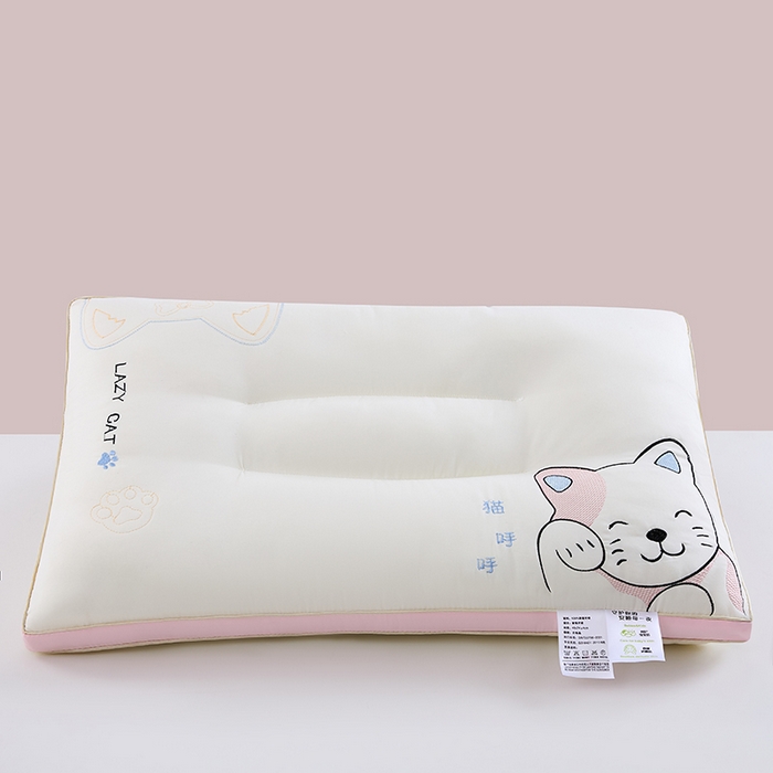 91家纺网 家纺一手货源 找家纺 （总）雅晨枕芯工厂店 2025新款猫呼呼针织棉SPA护颈枕