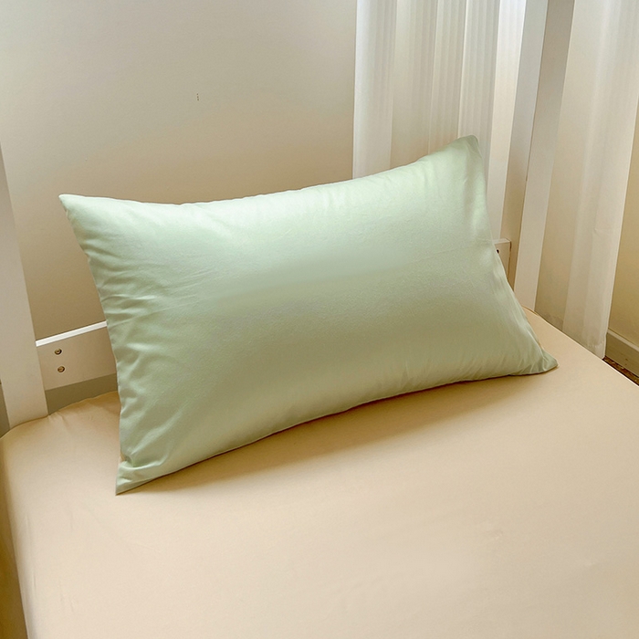 91家纺网 家纺一手货源 找家纺 泽西家纺 2025新款A类加密全棉40支13376简约风宿舍双拼纯色纯棉学生三件套 橄榄绿+奶茶