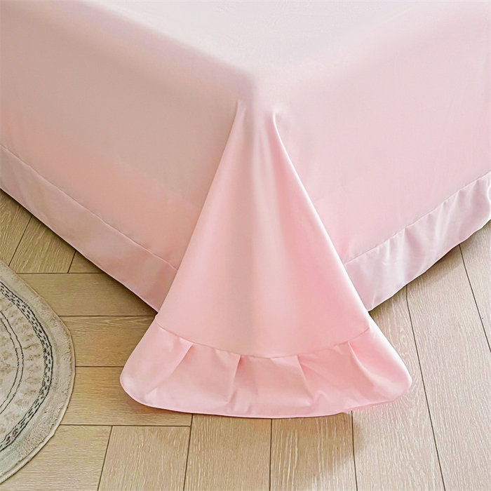 91家纺网 家纺一手货源 找家纺 庭笙 2025新款高定款法式蕾丝边四件套幽香玫瑰 幽香玫瑰-浅粉