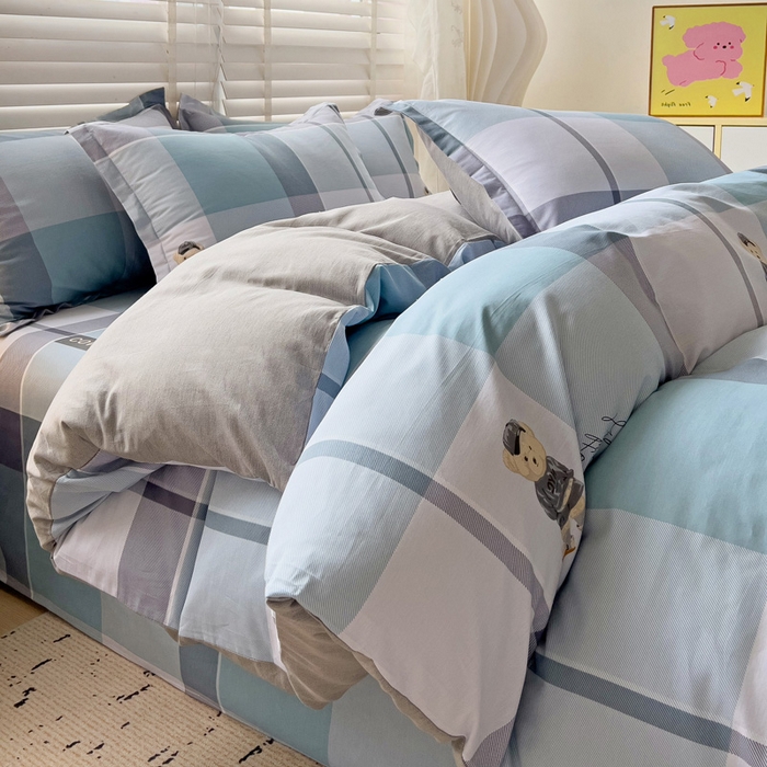 91家纺网 家纺一手货源 找家纺 依庭 2025春夏新款12868全棉纯棉印花卡通系列单被套 被套单件 洛香忆梦