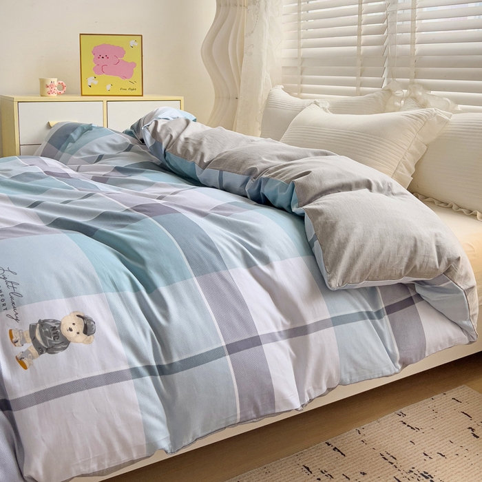 91家纺网 家纺一手货源 找家纺 依庭 2025春夏新款12868全棉纯棉印花卡通系列单被套 被套单件 洛香忆梦