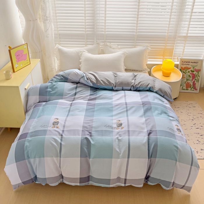 91家纺网 家纺一手货源 找家纺 依庭 2025春夏新款12868全棉纯棉印花卡通系列单被套 被套单件 洛香忆梦