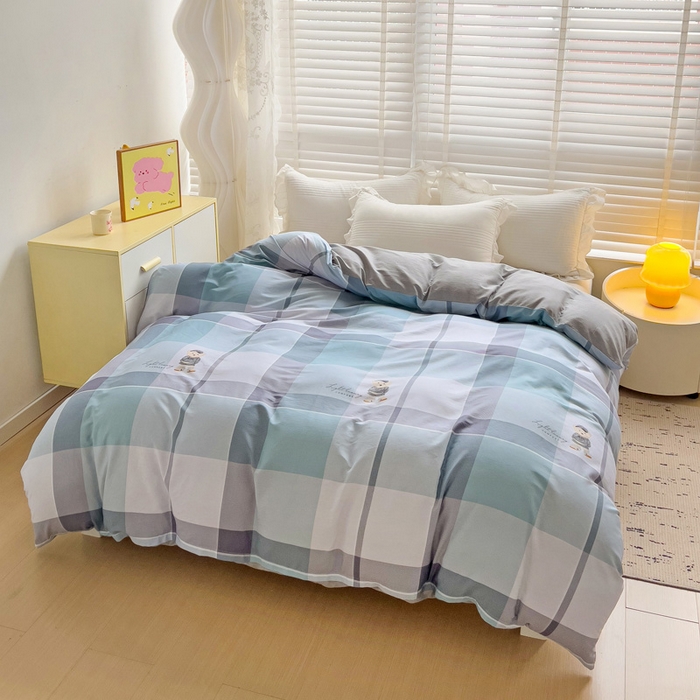 91家纺网 家纺一手货源 找家纺 依庭 2025春夏新款12868全棉纯棉印花卡通系列单被套 被套单件 洛香忆梦