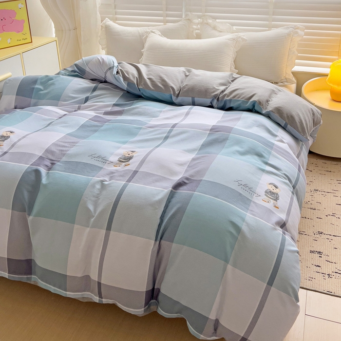 91家纺网 家纺一手货源 找家纺 依庭 2025春夏新款12868全棉纯棉印花卡通系列单被套 被套单件 洛香忆梦